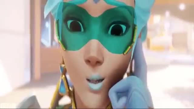 Atlantic Tracer From The Game Overwatch Receives A Facial Cumshot (Kreisake)